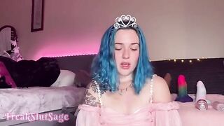Bad Dragon’s huge cock destroys Rosebud’s asshole in an intense session