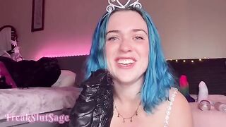 Bad Dragon’s huge cock destroys Rosebud’s asshole in an intense session