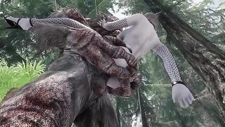 The Dark Elf gets her pussy smashed by a monster cock