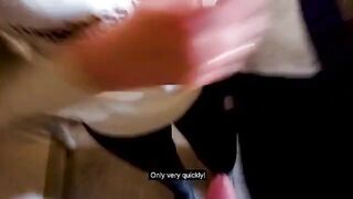 Sex in the entrance while parents are at home, damn hot!