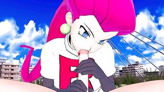 Jessie from Team Rocket fucks your Pokémon in POV