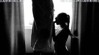 The girl is fucking in public place during the quarantine, she is a slut