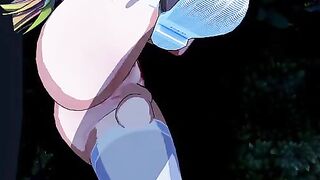 Blue Exorcist 3D anime with Shura Kirigakure's uncensored sex