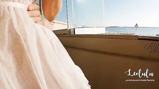 An adventure on the abandoned beach bar with an intense outdoor session