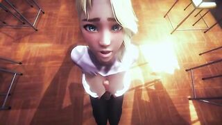POV Spider Gwen gets intimate with you in a 3D scene