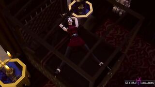Ada Wong from Resident Evil gets captured and fucked by a zombie police officer