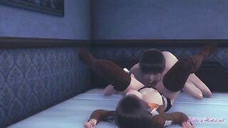 Mikasa gets her cunt eaten and gets a cock sucked in this Attack on Titan hentai