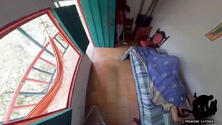 A hot chick maid fucked with a tourist in his hostel room