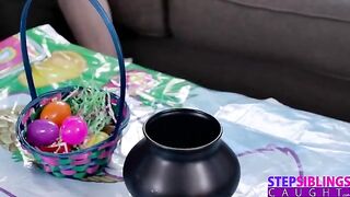 Step-sis challenges her bro to find her Easter egg for exclusive info