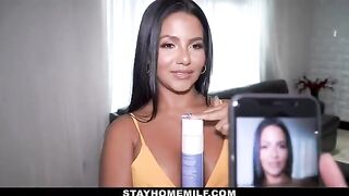 Busty MILF Rose Monroe gets naked for her stepson to take pictures