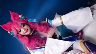 Spirit Blossom Ahri gets her pussy railed by a huge dick