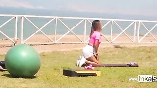 Inkasex: A hot Peruvian gym teacher doing exercises