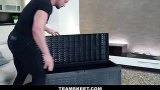 The man with the big dick fucked tiny babe Lana Roy’s ass hard