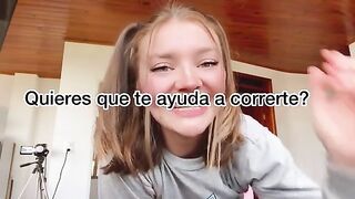 Hot blonde gets her pussy fucked by a big dick in Spanish JOI action