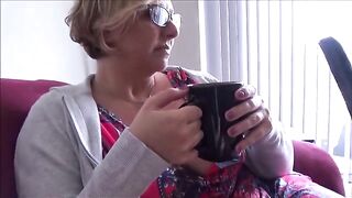 A blonde MILF, like Brianna Beach, welcomes her stepson home with open arms