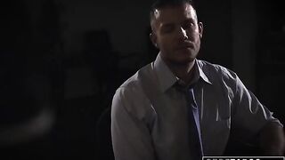 Shady reporter fucked Evelyn Claire in the office for exposing him