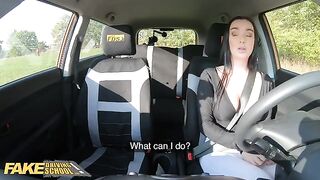 A hot student is having an affair with her fake driving school teacher