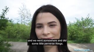The Public Agent spotted a hot babe in the street and convinced her to get intimate for cash