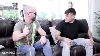 The pretty Vienna Black was fooled by a blind man and had rough sex