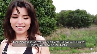 A beautiful runner is getting fucked outdoors