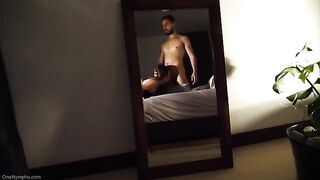A beautiful woman made a blowjob and got cum on her tits