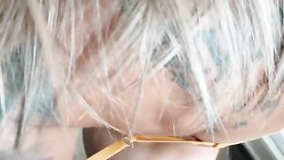 The best doggy style sex with a crazy blue-eyed girl in POV