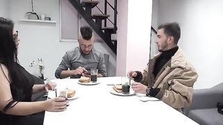 The guy fucks his friend's appetizing wife in steamy scene