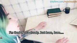 A schoolgirl was fucked by a teacher in the ass after saying "fuck you" - MySchoolLife