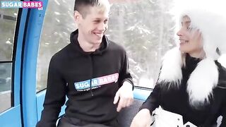 A daring couple getting fucked in public park