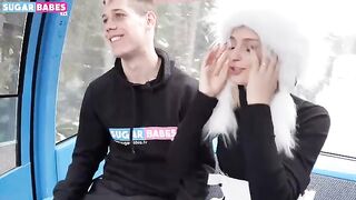 A daring couple getting fucked in public park