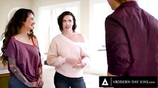 Casey Calvert and Arabelle Raphael seduce Casey's ex-boyfriend for a threesome