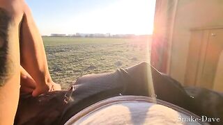 A guy fucked his girl in a camper on the open road