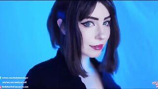 A young girl is having sex with her virtual assistant named Sam