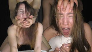 The petite college girl is getting fucked roughly by her boyfriend in this hot video