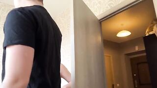 A girl came to rent a room and got passionate with the man