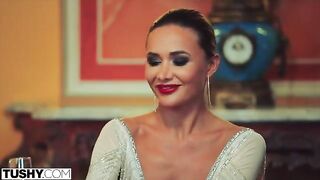 Stunning Venera gets her ass gapped by TUSHY in scorching DP