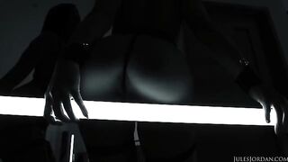 Adriana Chechik is gapped by a massive cock in the anal sex chamber