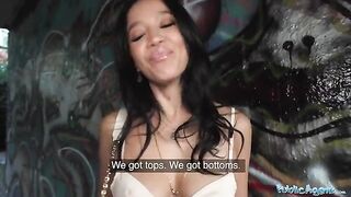A natural beauty Asia Vargas is looking for a job and fortune on the street