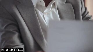 Blonde Jazlyn obsessed with her best friend's boss in HD