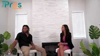 Armani Black, the stunning 38DD Latina from New York, in intense interracial action with a massive BBC