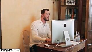 Nancy satisfies her anal fantasy with a passionate coworker