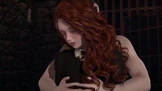 Harry Potter is fucking his hot girlfriend on the 3rd floor