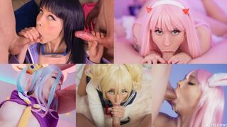 Best Deep Throat Compilation Cosplay AliceBong, featuring her iconic Russian charm and stunning 34C curves