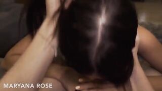 A hot sexy girl, Mariana Rose, learns to fuck hard with her best friend's help