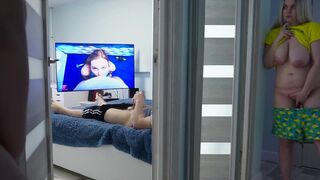 The stepdaughter continued to spy on her stepfather, part 2