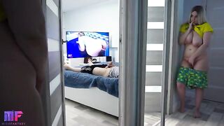 The stepdaughter continued to spy on her stepfather, part 2