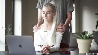 Eva Elfie got her pussy filled with cum during a steamy zoom class