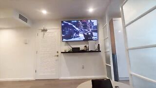 Babe won’t let her boyfriend finish his game, so she takes control