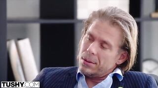 A hot temp Hazel gets fucked by her boss hard