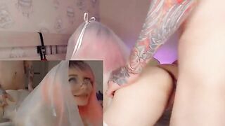 The best man himself ended up with a creampie on the bride's face